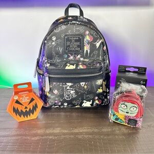 Loungefly Disney Nightmare Before Christmas AOP Mini Backpack